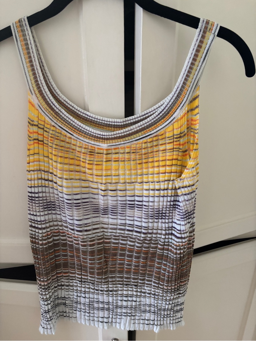 Vintage Missoni Ribbed Space Dye Knit Tank Top